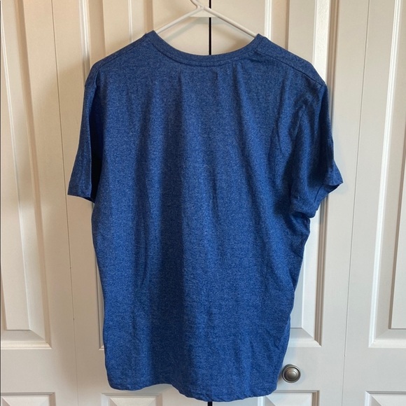 Men's Classic Blue V-Neck Tee - Picture 4 of 4